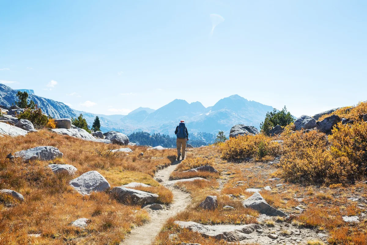 Hike in autumn season
