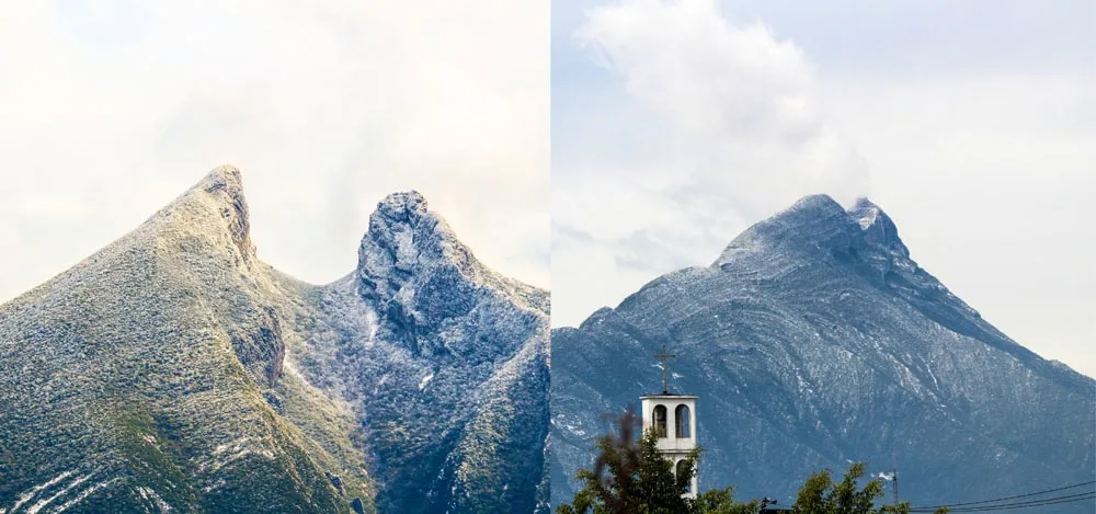 Imagen del archivo de «Así se puso la nevada en los cerros de Monterrey, la mayor en 20 años».