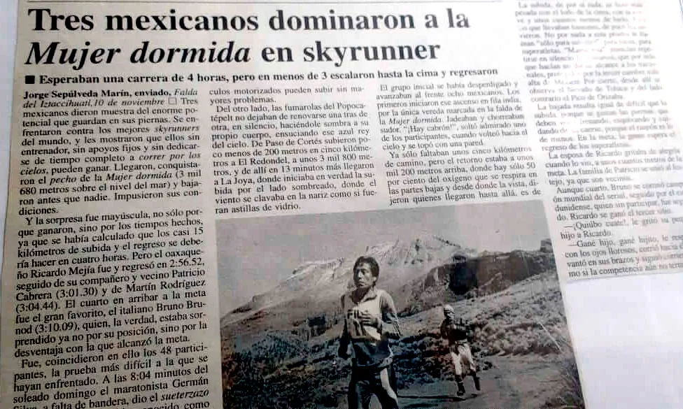 Imagen del archivo de «21 años sin retador: aniversario del récord de Ricardo Mejía en el Izta».