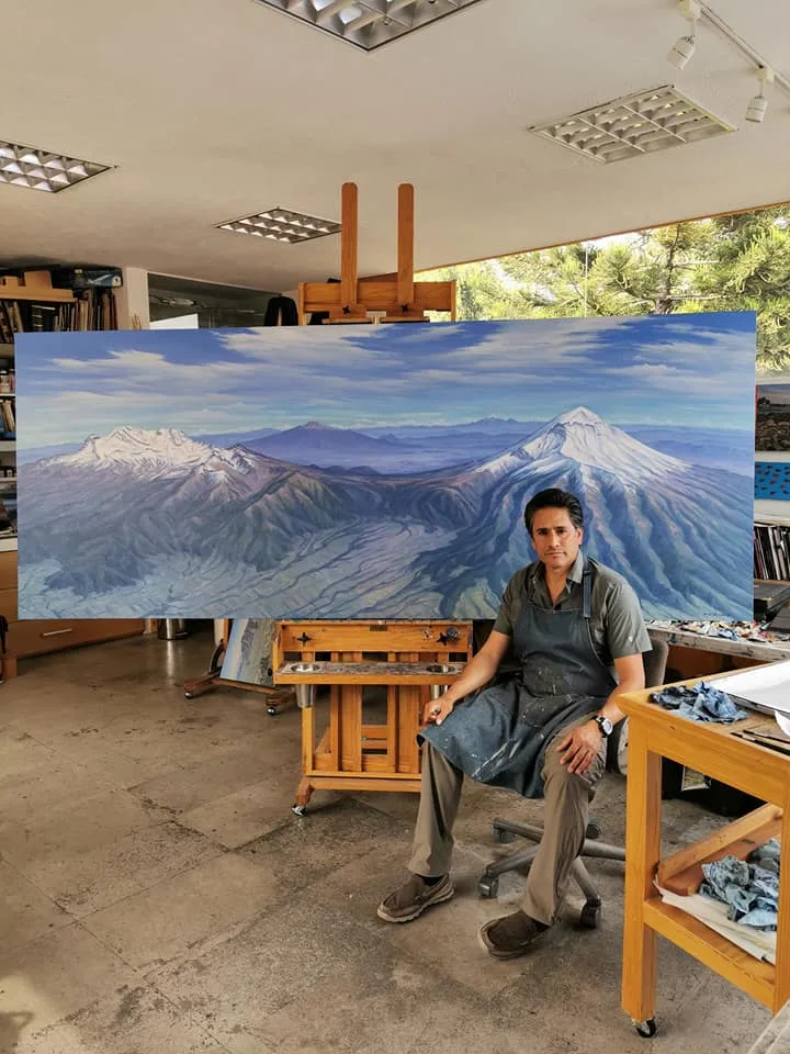 Imagen de portada de «Entrevista a Jorge Obregón: pintar los volcanes mexicanos».