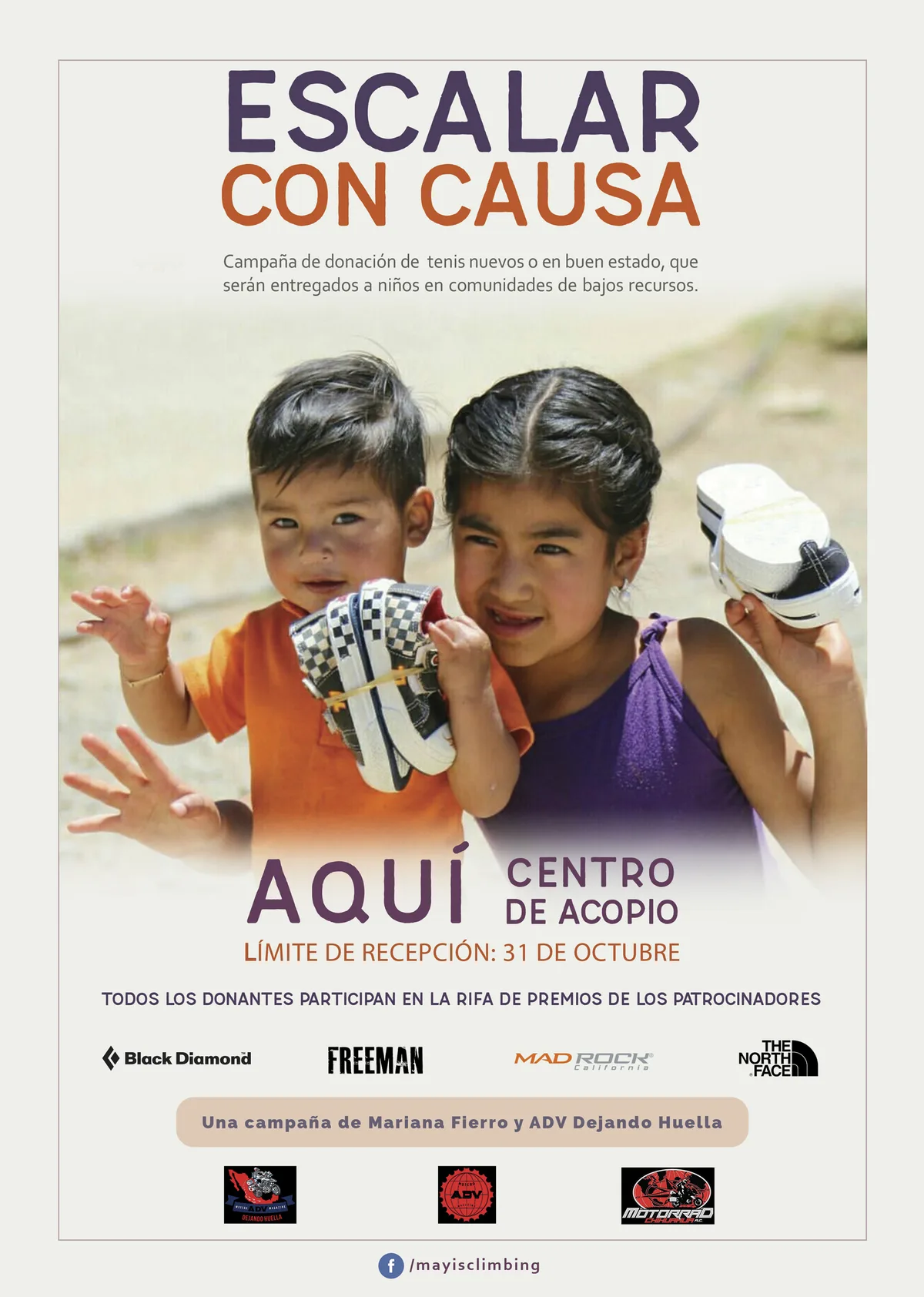 Imagen del archivo de «Campaña "Escalar con causa": dona tenis y fomenta el deporte en comunidades marginadas».