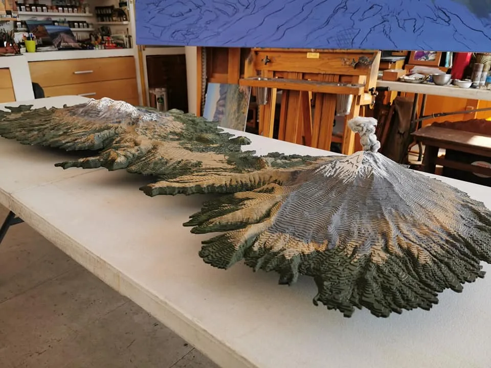 Maquetea "Iztaccíhuatl - popocatépetl" escala 1:20,000