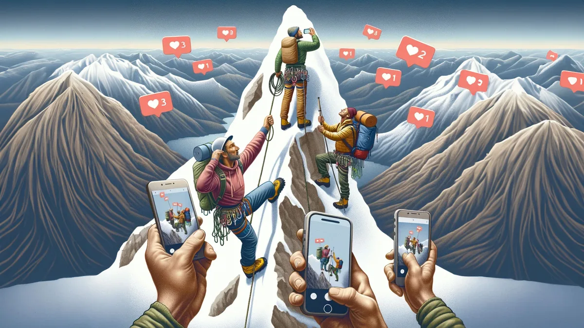 Imagen de portada de «¿Tiene un minuto para hablar de montañismo?».