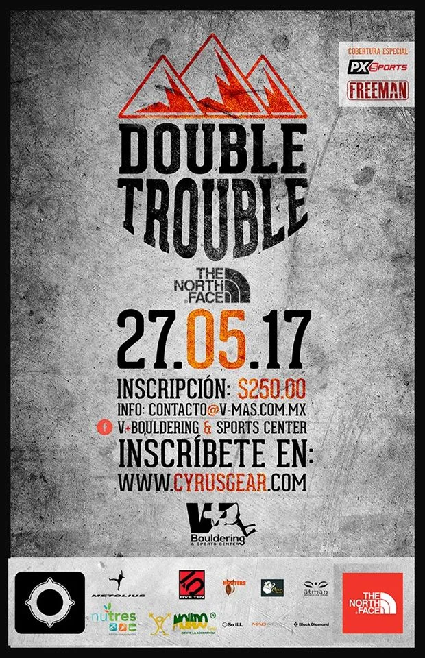 Imagen del archivo de «Regresa el Double Trouble de V+ Bouldering & Sport Center».