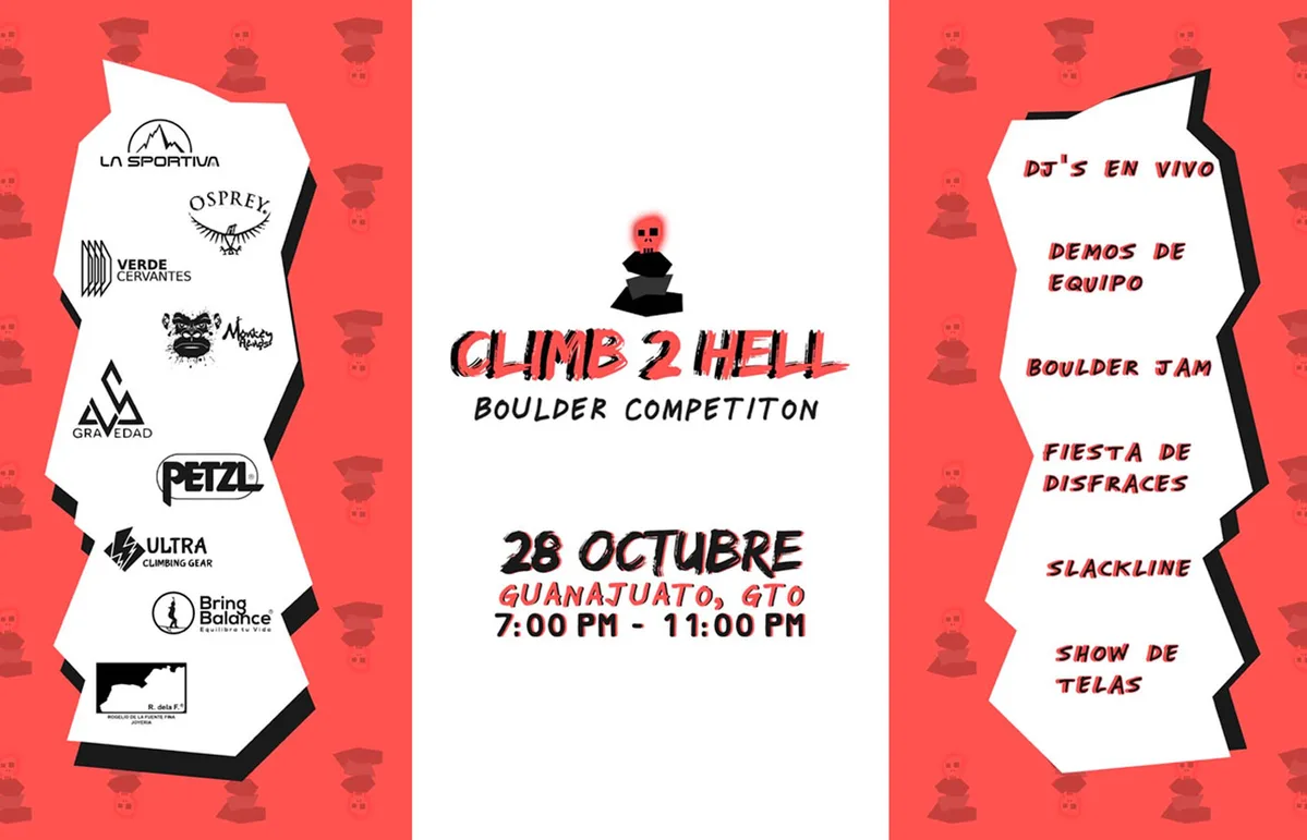 Imagen de portada de «Climb 2 Hell: compe, fiesta y disfraces en Contra Gravedad, Guanajuato».