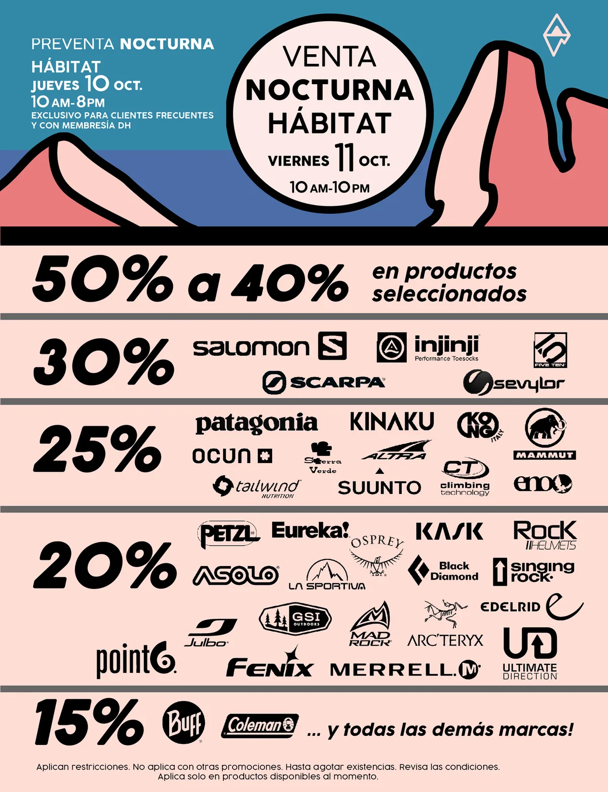 Imagen del archivo de «¡Hoy! Venta Nocturna outdoor en Deporte Hábitat con hasta -50%».