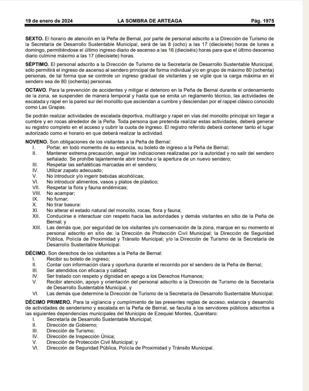 Imagen del archivo de «Restringen oficialmente escalar la Peña de Bernal a partir del 20 de enero 2024».
