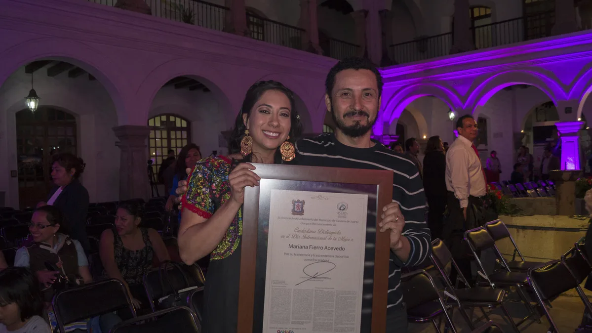 Imagen del archivo de «Gobierno de Oaxaca reconoce a Mariana Fierro por su trayectoria deportiva».