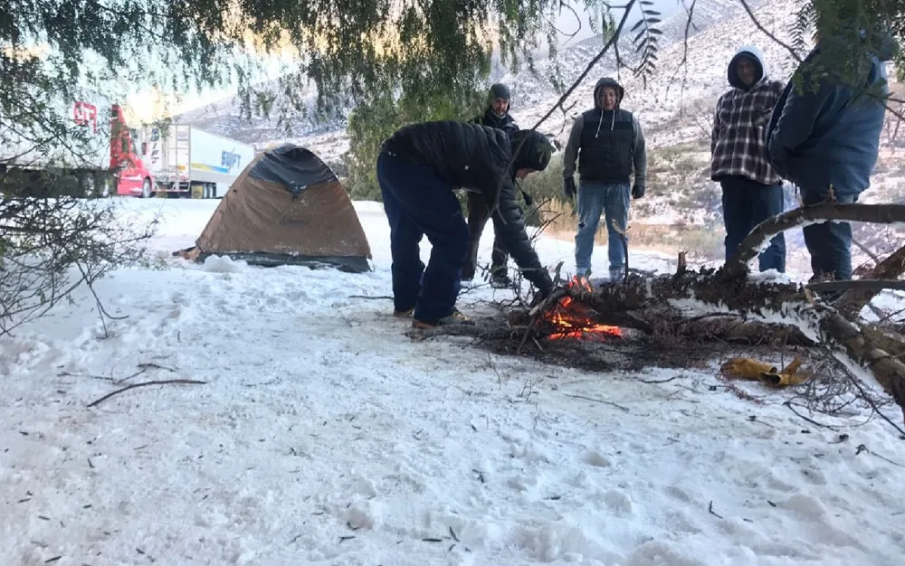 Imagen del archivo de «Así se puso la nevada en los cerros de Monterrey, la mayor en 20 años».