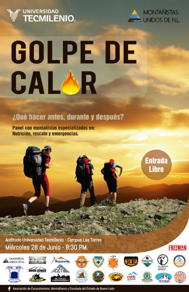 Imagen del archivo de «Montañistas de N.L. se unen en campaña para prevenir el golpe de calor».