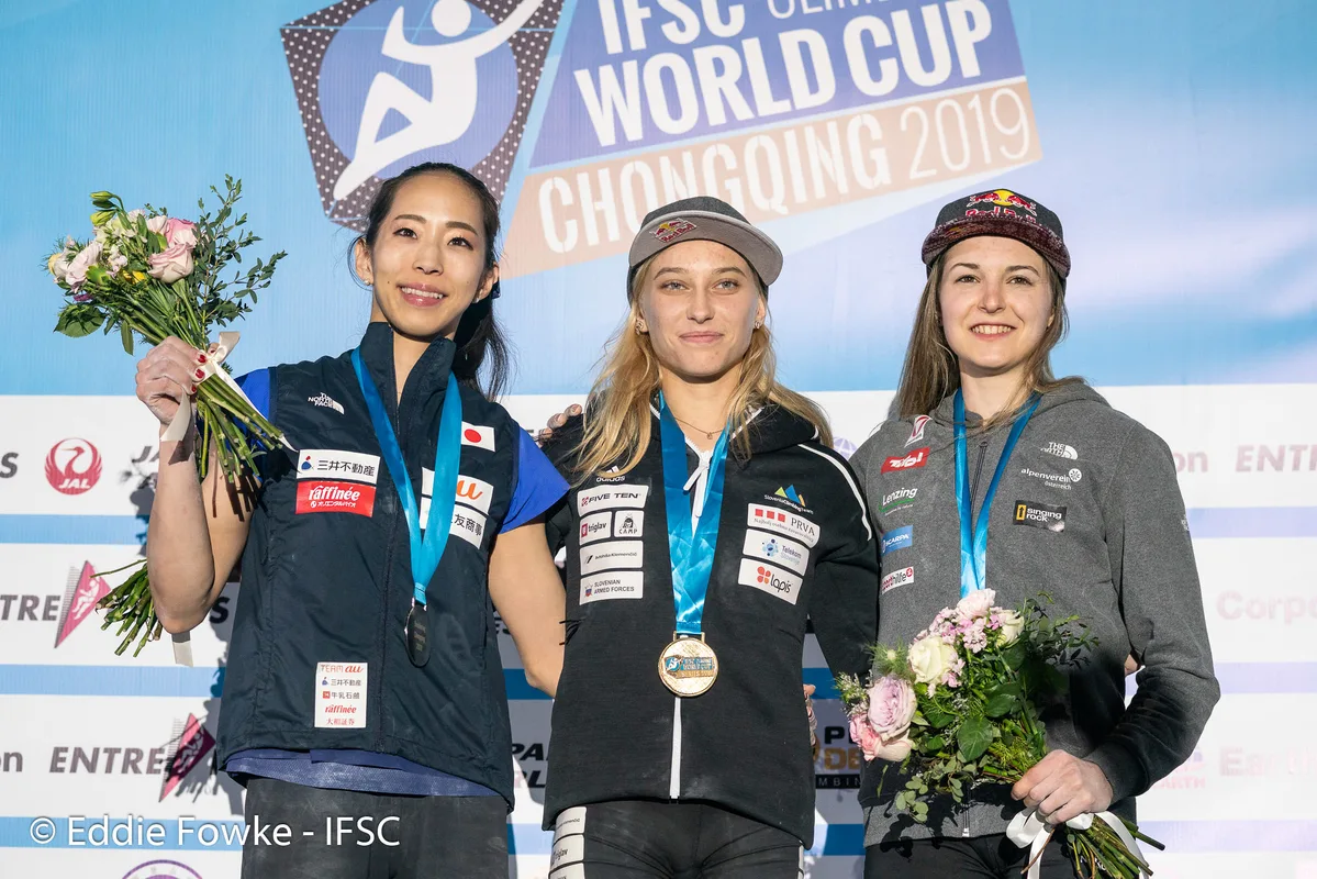 Imagen de portada de «4ª medalla de oro para Garnbret en Copa del Mundo de Escalada, Wujiang».