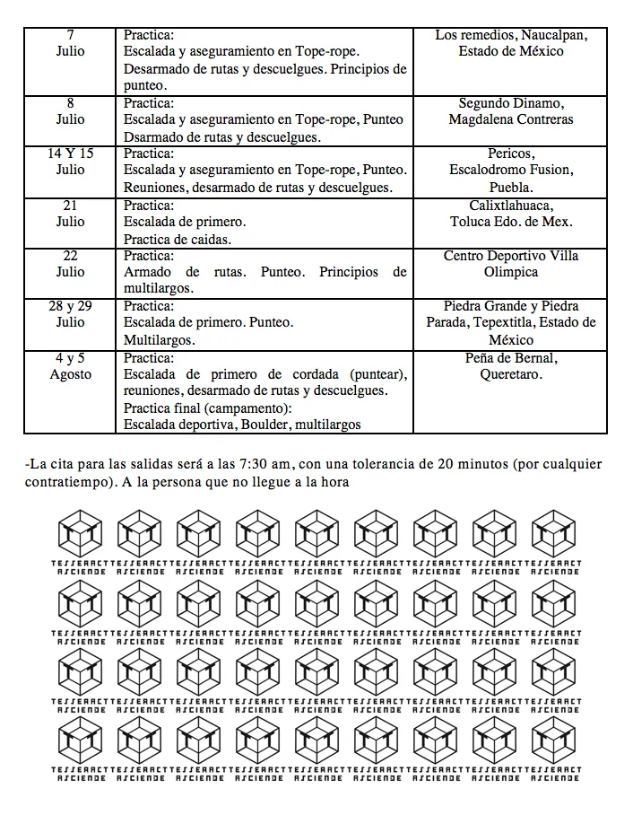 Imagen del archivo de «TesseracT Asciende imparte Curso de Escalada Deportiva en favor de apertura de zonas».