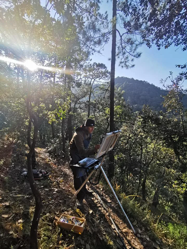 Imagen del archivo de «Entrevista a Jorge Obregón: pintar los volcanes mexicanos».