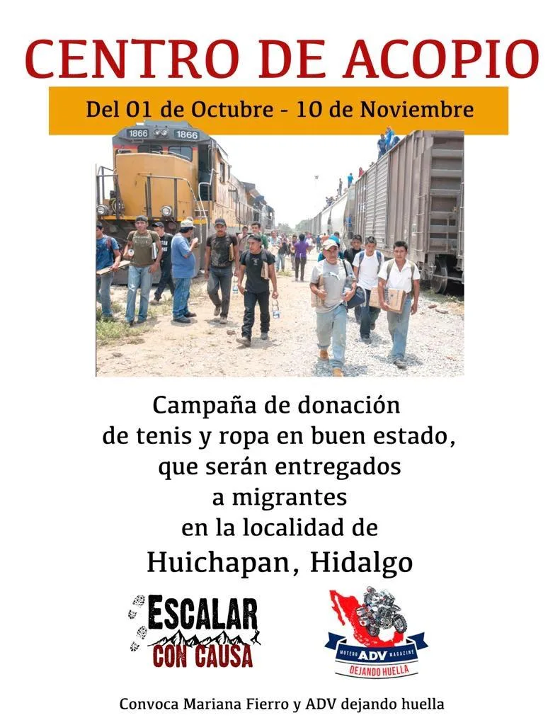 Imagen del archivo de «Escalar con Causa por Mariana Fierro: apoya a migrantes donando ropa y calzado».
