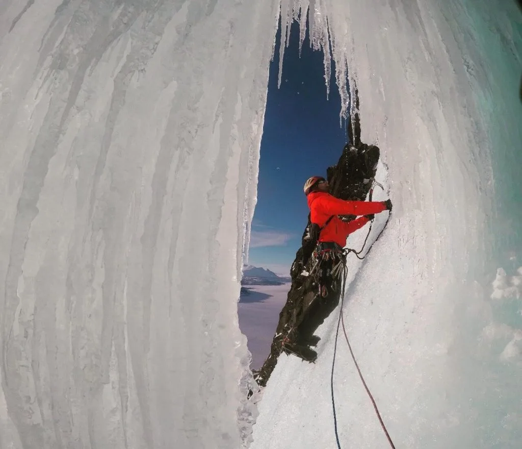 Escalando hielo en Laponia 2017