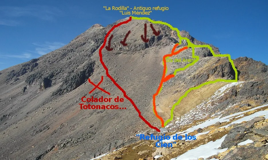 Imagen del archivo de «Consejos de seguridad: evita el Colador de Totonacos en el Iztaccíhuatl».