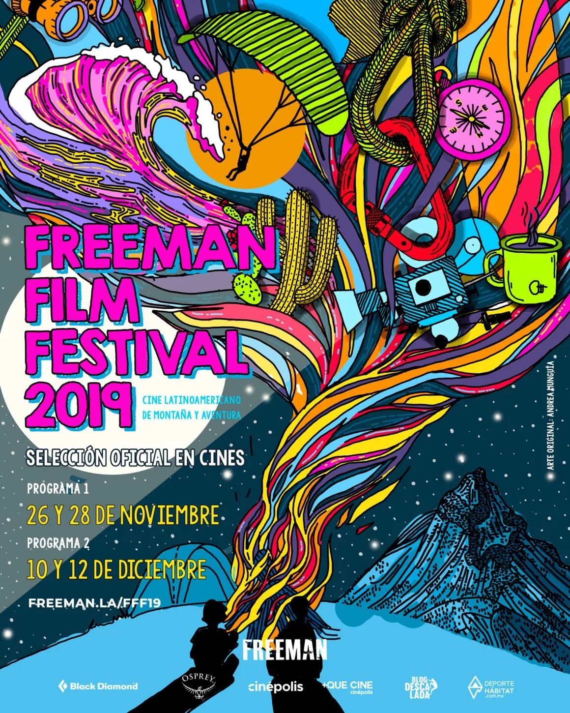 Cartel del Freeman Film Festival 2019 con sus fechas de noviembre y diciembre.